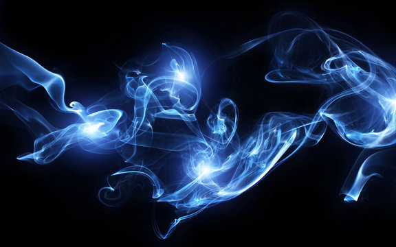 Blue Smoke With Lights