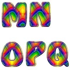 Obraz premium ABC Emmet Regenbogen 3D Freisteller