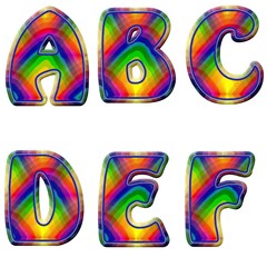 Obraz premium ABC Emmet Regenbogen 3D Freisteller
