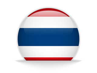 Thailand Flag Glossy Button