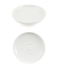 White ceramic plate isolated