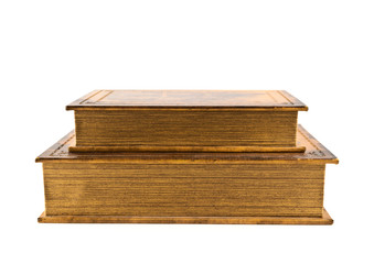 Two old books isolated