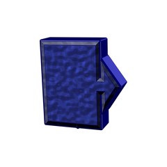 Pfeil rechts blau 3d Freisteller