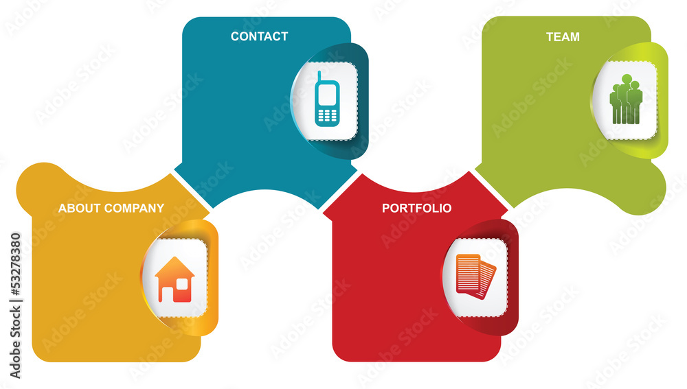 Poster vector abstract infographic labels with icons