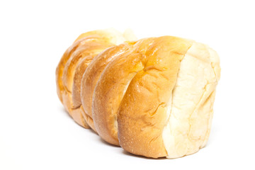 Loaf of bread isolated on white