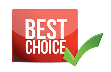 best choice and check mark illustration