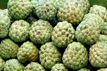 Many Sugar apples at fruit market