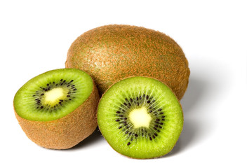 Fototapeta premium Green cutout fruit kiwi