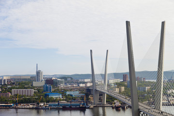 Naklejka premium Big suspension bridge
