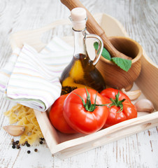 Ingredients for an Italian meal