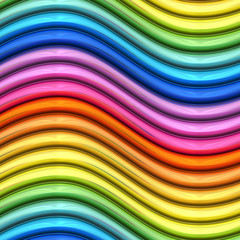 Abstract background of colorful glossy waves