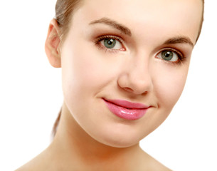 Obraz premium Beautiful young pretty woman's portrait