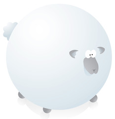 Overweighted round sheep