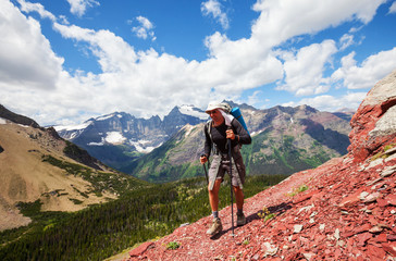 Obraz premium Hike in Glacier