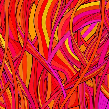 Colorful abstract hand-drawn pattern, hairs background