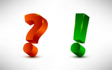 question and exclamation marks