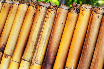 Glutinous rice roasted in bamboo joints