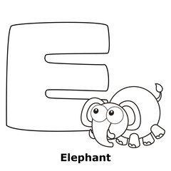 Coloring Alphabet for Kids, E
