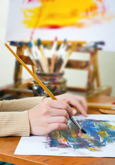 Naklejka premium Paints and brushes