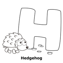 Coloring Alphabet for Kids, H