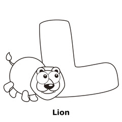 Coloring Alphabet for Kids, L
