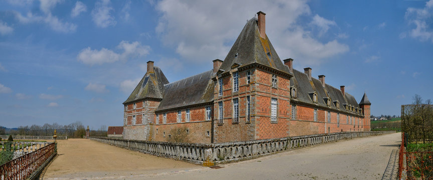 renaissance castle of Carrouges in Normandie