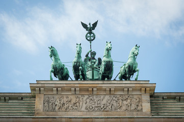 Fototapeta na wymiar Brandenburger Tor detail. Berlin, Germany.