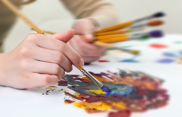 Naklejka premium Paints and brushes
