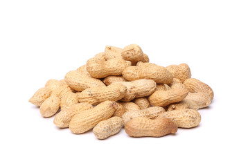 Dried peanuts in closeup