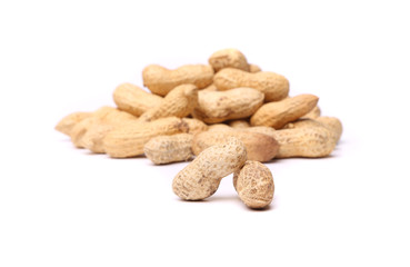Two peanuts in closeup