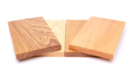 Four wooden plank close-up