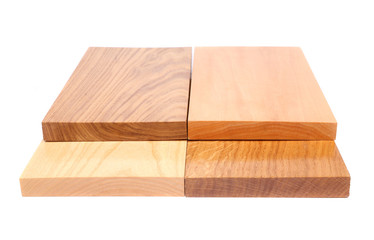 Four wooden plank close-up