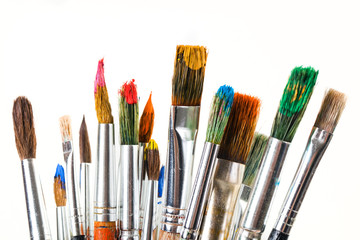 Paints and brushes