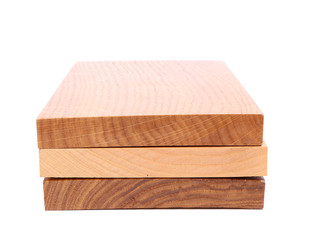Three wooden plank close-up