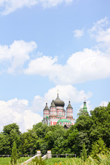 park with church