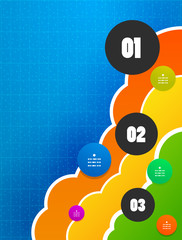 Colorful cloud steps banner