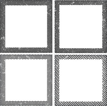 Set of grunge frames. vector illustration.