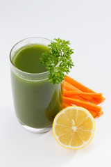 Healthy green vegetable juice