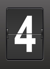 Fototapeta premium Analog panoda dört rakamı