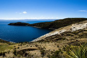 Fototapeta na wymiar Isla del Sol na jeziorze Titicaca w Boliwii.