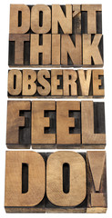 observe, feel and do