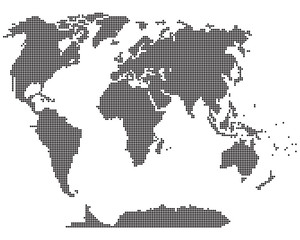 Simple map of the world.