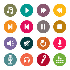 music player icons