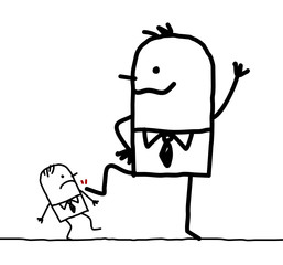 big one using force on small one