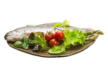 Fresh raw rainbow trout