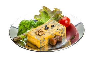 Gold cheese with mould