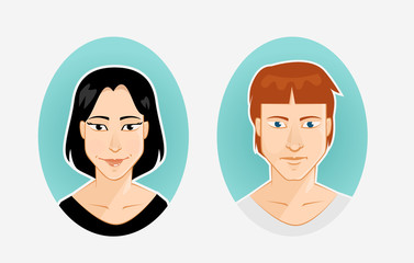 girl and man avatar