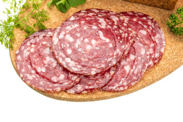 Fresh ripe salami