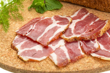 Bacon with vegetables