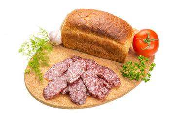 Fresh ripe salami